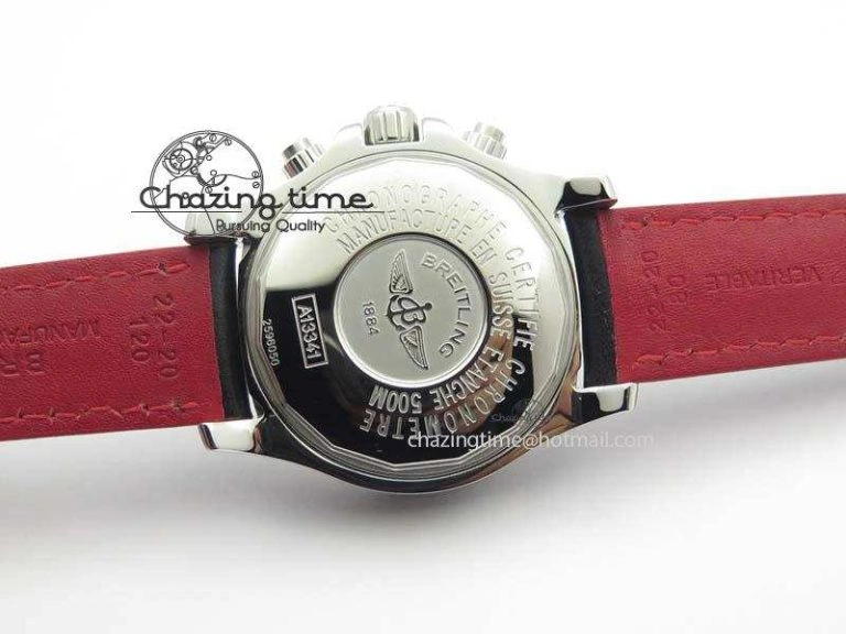 SuperOcean SteelFish SS Black Dial On Black Leather Strap A Colorful 5747