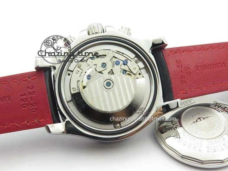 SuperOcean SteelFish SS Black Dial On Black Leather Strap A Colorful 5747