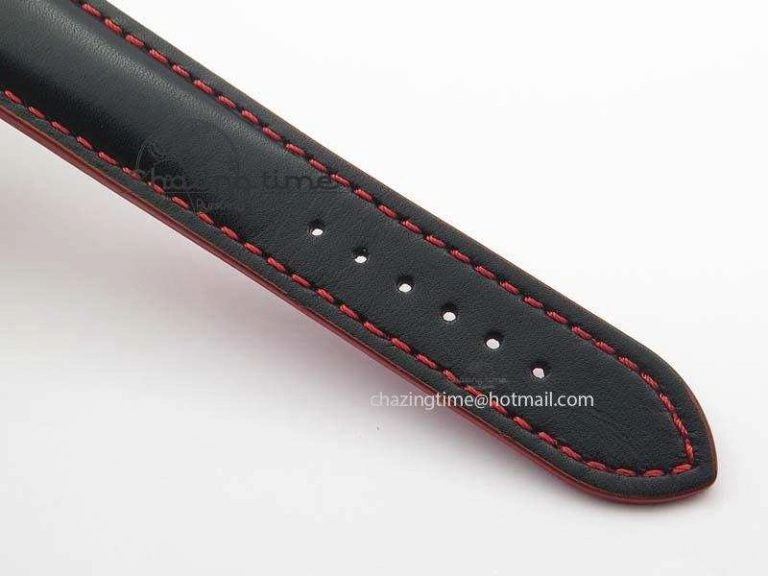 SuperOcean SteelFish SS Black Dial On Black Leather Strap A Colorful 5747