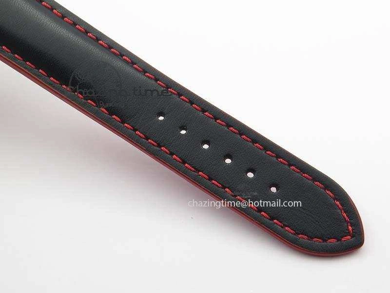 SuperOcean SteelFish SS Black Dial On Black Leather Strap A Colorful 5747