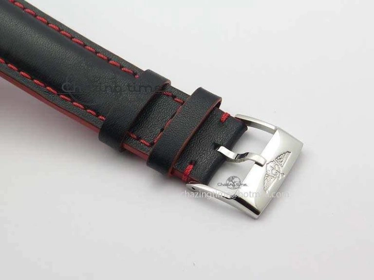SuperOcean SteelFish SS Black Dial On Black Leather Strap A Colorful 5747