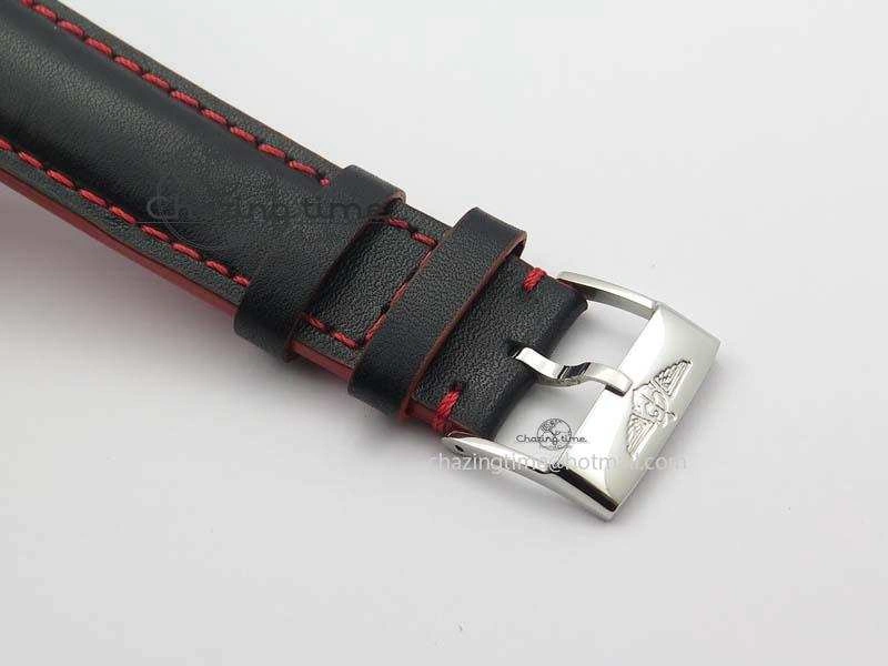 SuperOcean SteelFish SS Black Dial On Black Leather Strap A Colorful 5747
