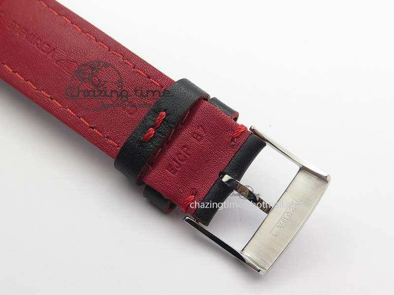 SuperOcean SteelFish SS Black Dial On Black Leather Strap A Colorful 5747