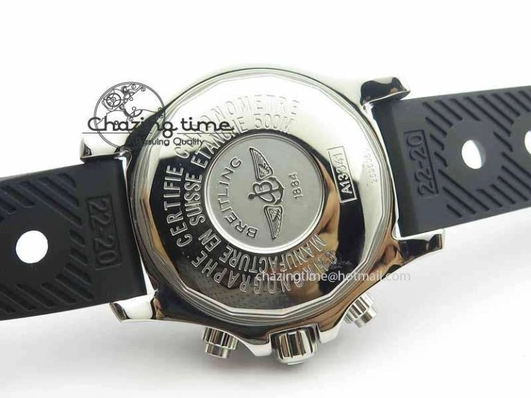 SunProtective SuperOcean SteelFish SS Black Dial On Black Rubber Strap A 5732