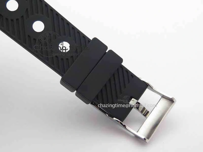 SunProtective SuperOcean SteelFish SS Black Dial On Black Rubber Strap A 5732