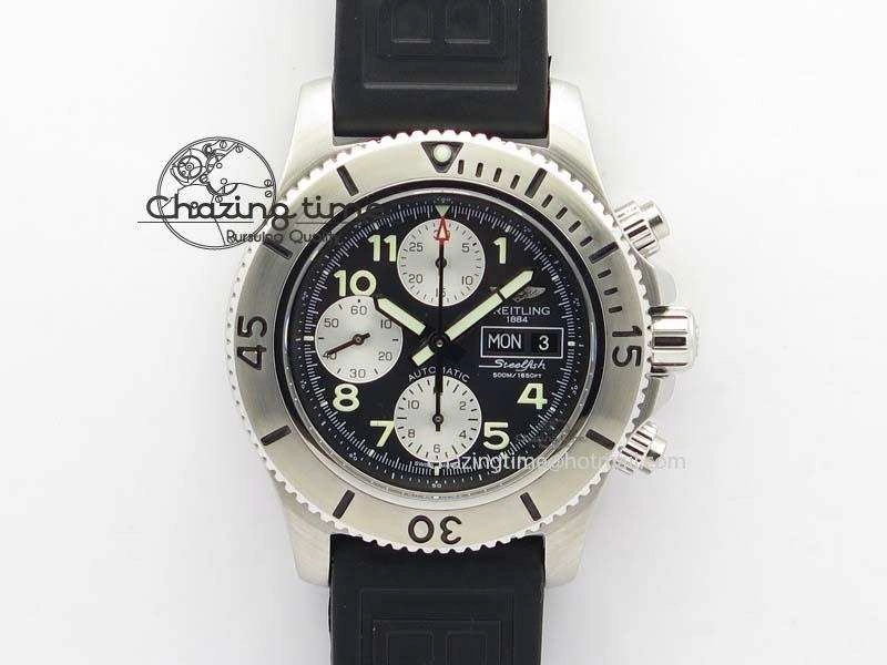 SuperOcean SteelFish SS Black Dial On Rubber Strap A Sleek 5746