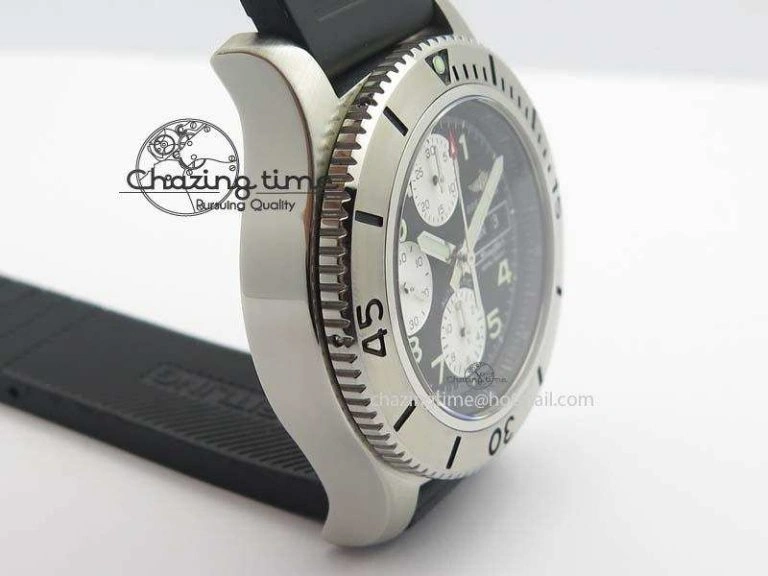 SuperOcean SteelFish SS Black Dial On Rubber Strap A Sleek 5746