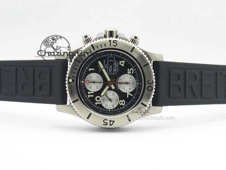 SuperOcean SteelFish SS Black Dial On Rubber Strap A Sleek 5746