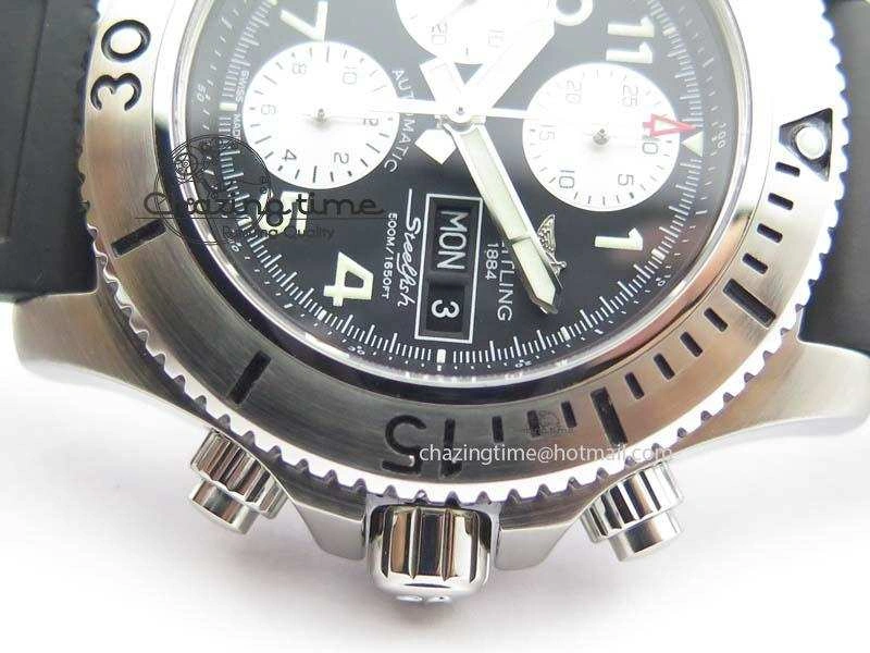 SuperOcean SteelFish SS Black Dial On Rubber Strap A Sleek 5746