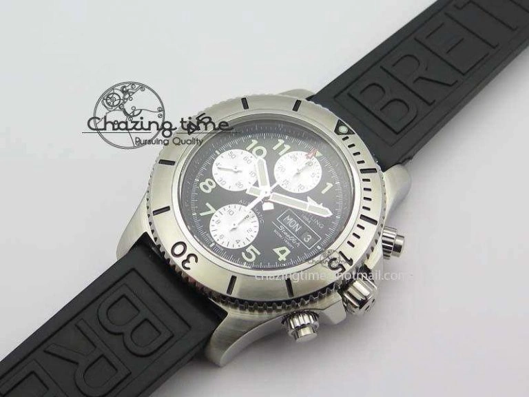 SuperOcean SteelFish SS Black Dial On Rubber Strap A Sleek 5746