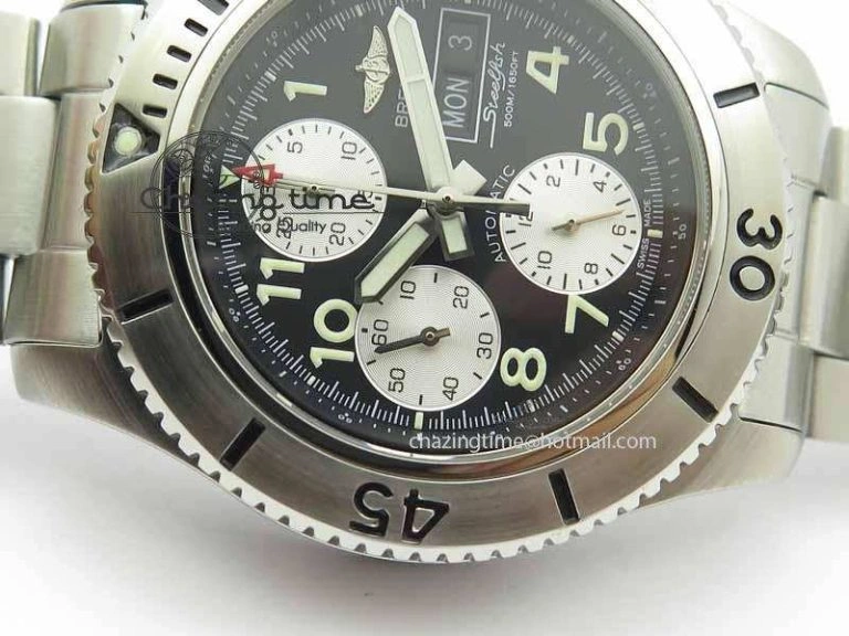 ModernLook SuperOcean SteelFish SS Black Dial On SS Bracelet A 5724