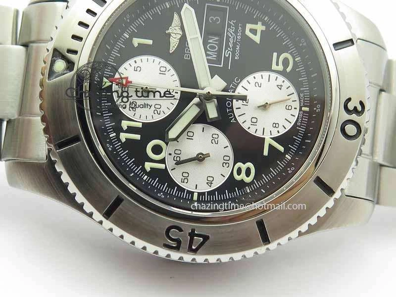 ModernLook SuperOcean SteelFish SS Black Dial On SS Bracelet A 5724