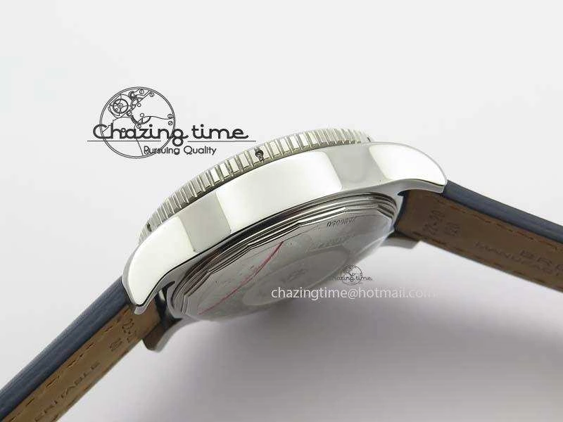 Trendy SuperOcean SteelFish SS Blue Dial On Blue Leather Strap A 5748