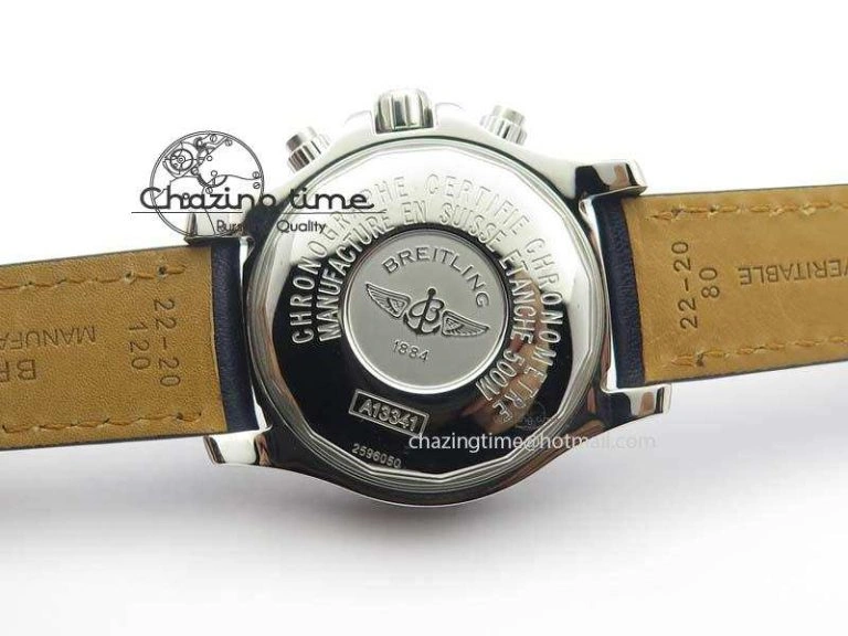 Trendy SuperOcean SteelFish SS Blue Dial On Blue Leather Strap A 5748