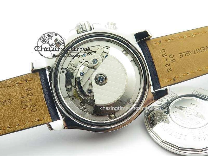 Trendy SuperOcean SteelFish SS Blue Dial On Blue Leather Strap A 5748