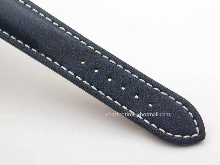 Trendy SuperOcean SteelFish SS Blue Dial On Blue Leather Strap A 5748