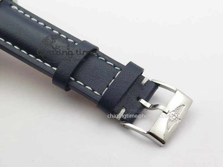Trendy SuperOcean SteelFish SS Blue Dial On Blue Leather Strap A 5748