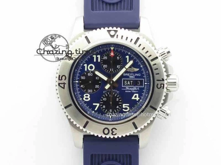 Reliable SuperOcean SteelFish SS Blue Dial On Blue Rubber Strap A 5731