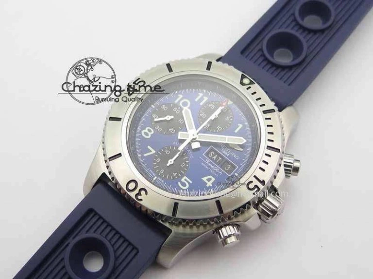 Reliable SuperOcean SteelFish SS Blue Dial On Blue Rubber Strap A 5731