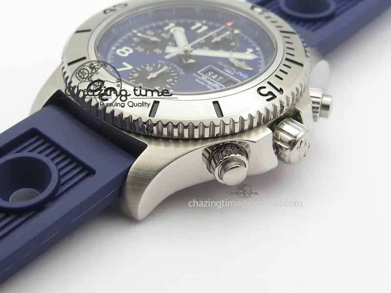 Reliable SuperOcean SteelFish SS Blue Dial On Blue Rubber Strap A 5731