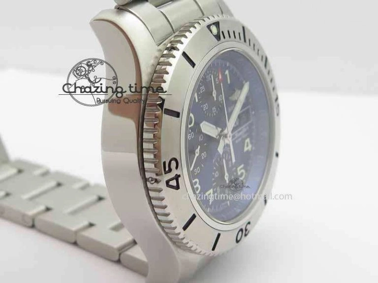 HighPerformance SuperOcean SteelFish SS Blue Dial On SS Bracelet A 5725