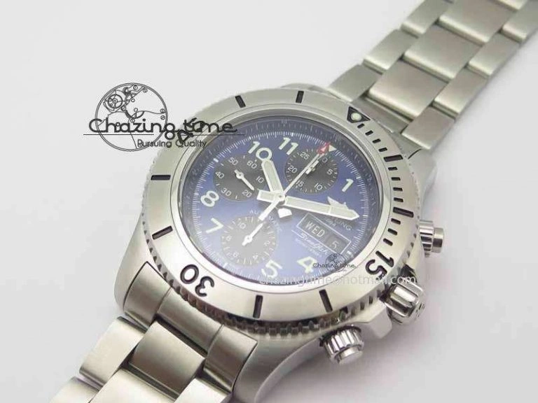 HighPerformance SuperOcean SteelFish SS Blue Dial On SS Bracelet A 5725