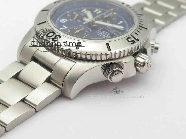 HighPerformance SuperOcean SteelFish SS Blue Dial On SS Bracelet A 5725