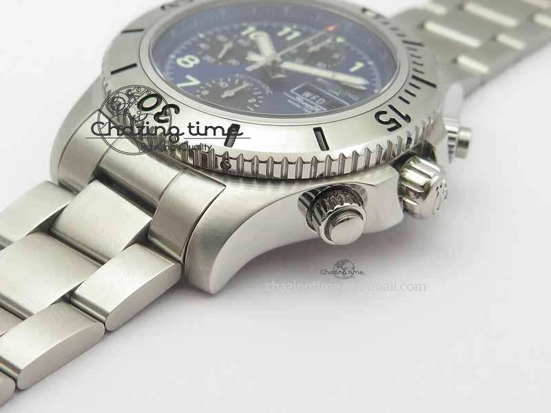 HighPerformance SuperOcean SteelFish SS Blue Dial On SS Bracelet A 5725