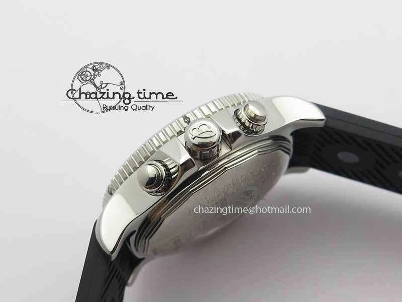 Functional SuperOcean SteelFish SS White Dial On Black Rubber Strap A 5733
