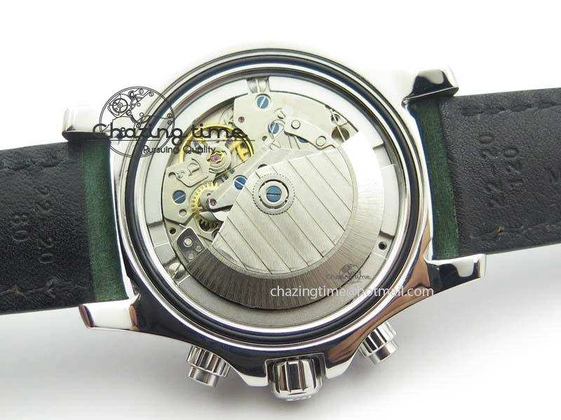SuperOcean SteelFish SS White Dial On Green Leather Strap A EyeCatching 5749