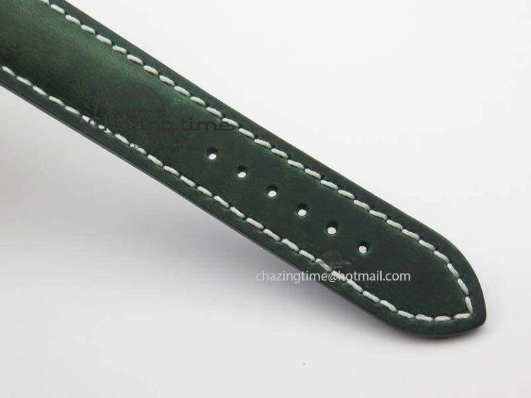 SuperOcean SteelFish SS White Dial On Green Leather Strap A EyeCatching 5749