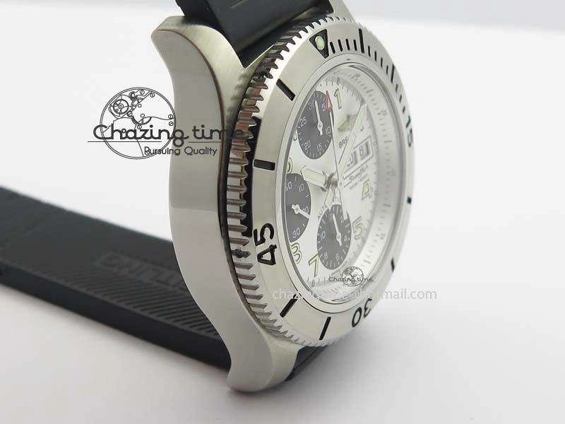 SuperOcean SteelFish SS White Dial On Rubber Strap A Lightweight 5751