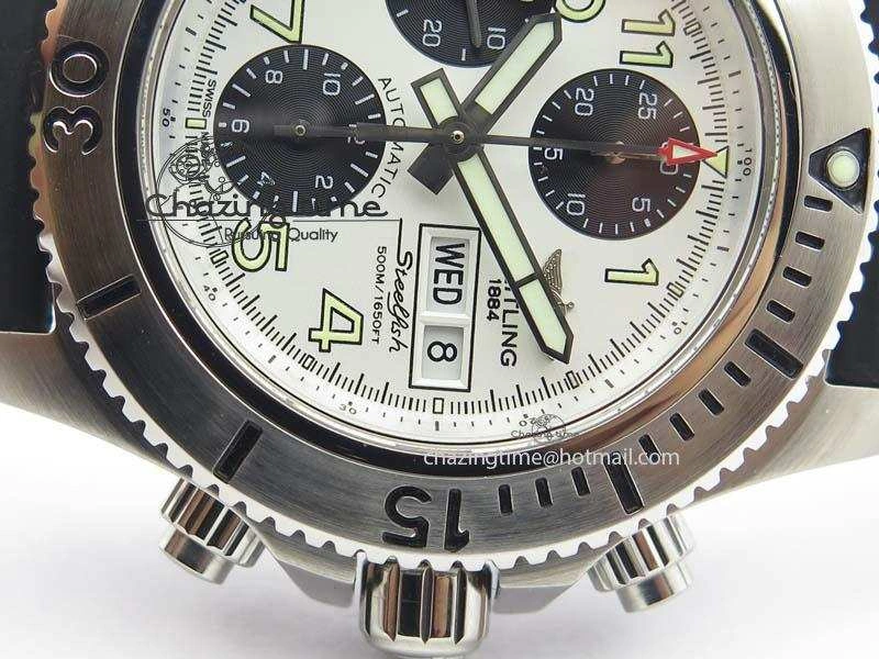 SuperOcean SteelFish SS White Dial On Rubber Strap A Lightweight 5751