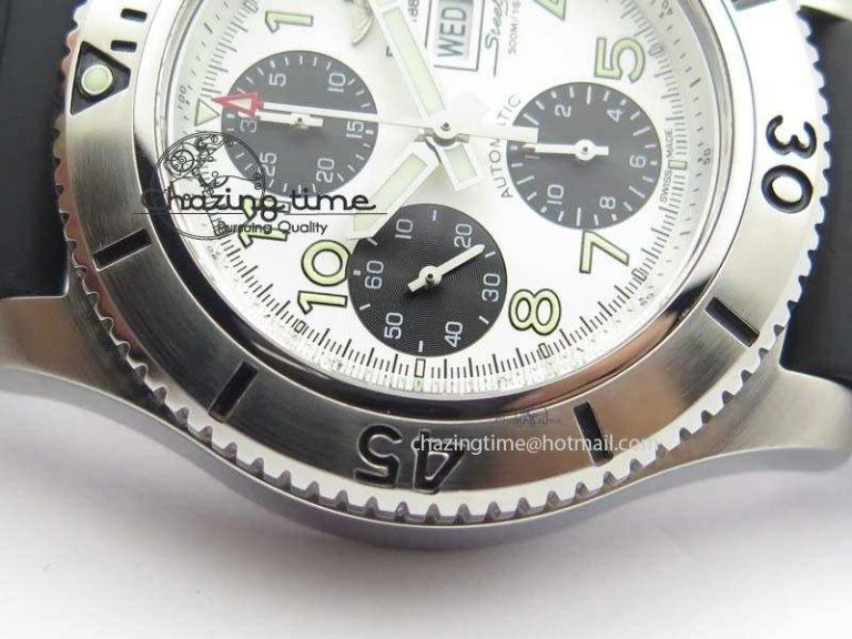 SuperOcean SteelFish SS White Dial On Rubber Strap A Lightweight 5751