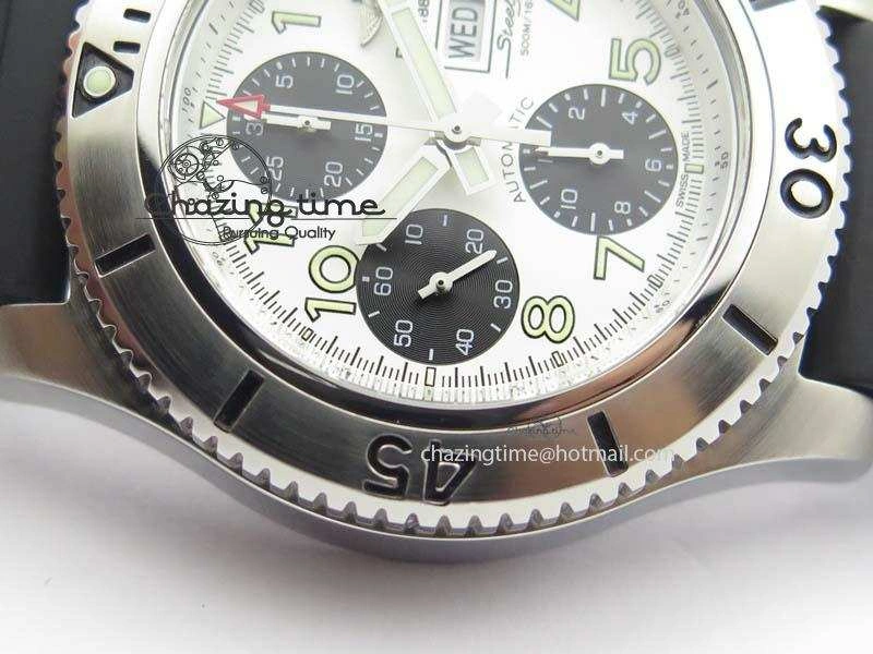 SuperOcean SteelFish SS White Dial On Rubber Strap A Lightweight 5751