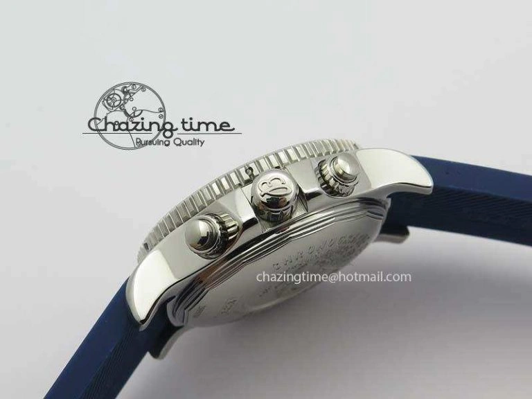 SuperOcean Steelfish Chrono 44mm Blue Dial On Blue Rubber Strap A Comfortable 5764