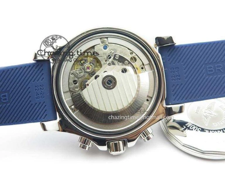 SuperOcean Steelfish Chrono 44mm Blue Dial On Blue Rubber Strap A Comfortable 5764