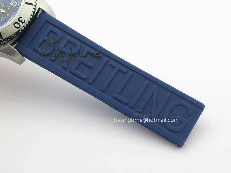 SuperOcean Steelfish Chrono 44mm Blue Dial On Blue Rubber Strap A Comfortable 5764