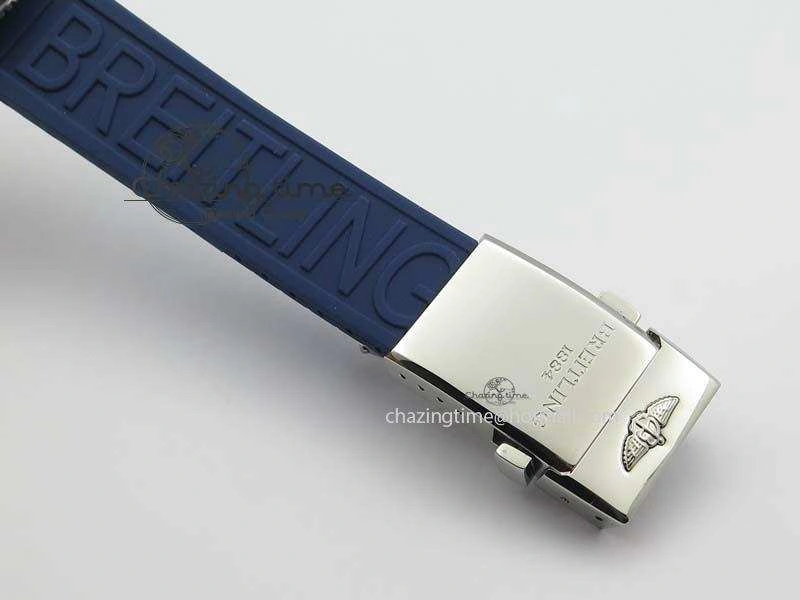 SuperOcean Steelfish Chrono 44mm Blue Dial On Blue Rubber Strap A Comfortable 5764