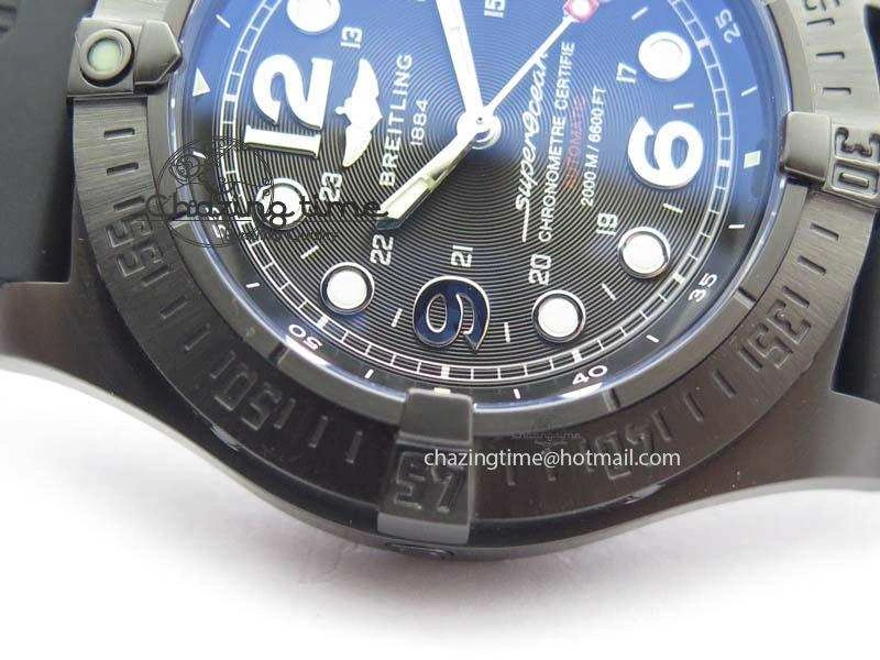 UrbanStyle SuperOcean Steelfish DLC H-Maker SuperLumed Black Dial On Black Rubber Strap A2813 High Beat 5745