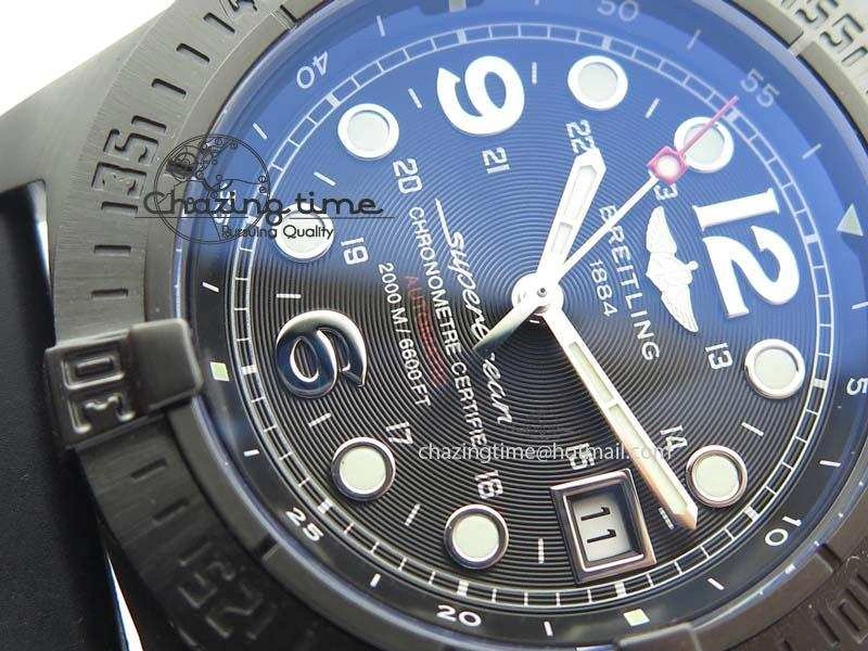 UrbanStyle SuperOcean Steelfish DLC H-Maker SuperLumed Black Dial On Black Rubber Strap A2813 High Beat 5745
