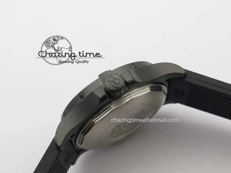 UrbanStyle SuperOcean Steelfish DLC H-Maker SuperLumed Black Dial On Black Rubber Strap A2813 High Beat 5745
