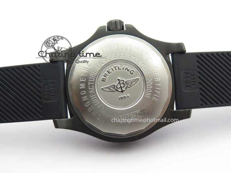 UrbanStyle SuperOcean Steelfish DLC H-Maker SuperLumed Black Dial On Black Rubber Strap A2813 High Beat 5745