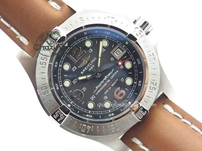 SuperOcean Steelfish H-Maker V2 Superlumed Black Dial On Brown Leather Strap A2813 High Beat WellDesigned 5759
