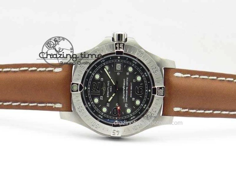 SuperOcean Steelfish H-Maker V2 Superlumed Black Dial On Brown Leather Strap A2813 High Beat WellDesigned 5759