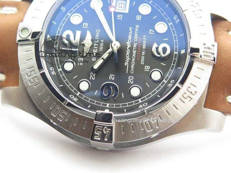 SuperOcean Steelfish H-Maker V2 Superlumed Black Dial On Brown Leather Strap A2813 High Beat WellDesigned 5759