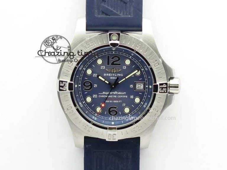 Stretchable SuperOcean Steelfish H-Maker V2 Superlumed Blue Dial On Blue Rubber Strap A2813 High Beat 5763