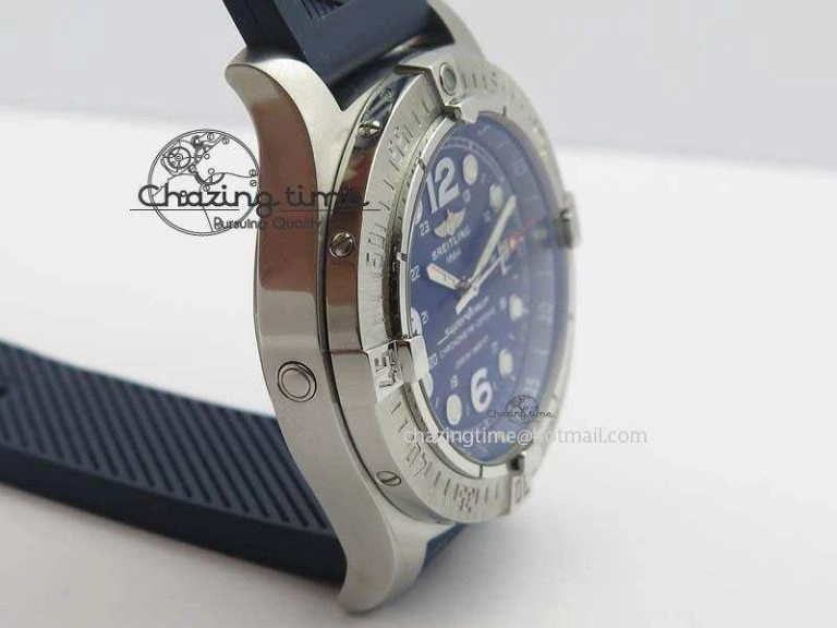 Stretchable SuperOcean Steelfish H-Maker V2 Superlumed Blue Dial On Blue Rubber Strap A2813 High Beat 5763