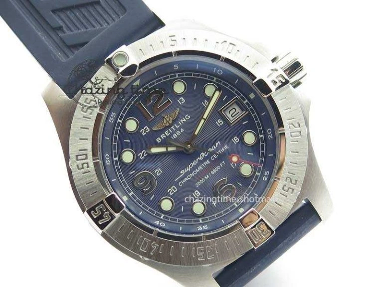 Stretchable SuperOcean Steelfish H-Maker V2 Superlumed Blue Dial On Blue Rubber Strap A2813 High Beat 5763
