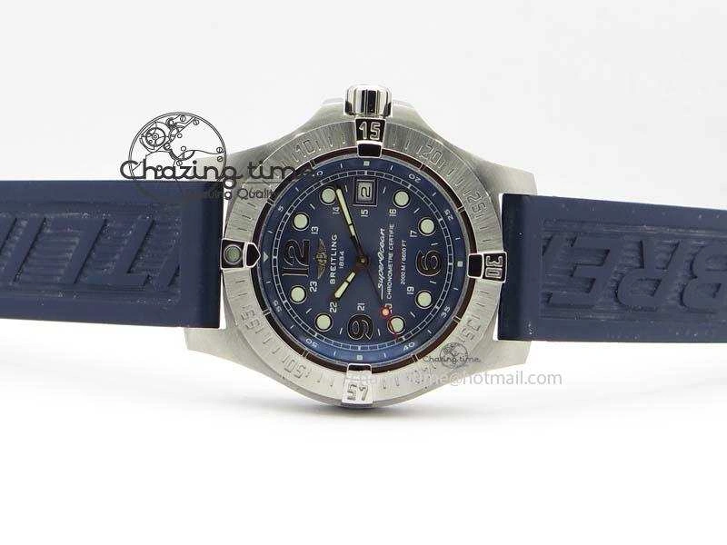 Stretchable SuperOcean Steelfish H-Maker V2 Superlumed Blue Dial On Blue Rubber Strap A2813 High Beat 5763